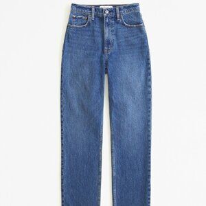 Abercrombie & Fitch Ultra High Rise The 90s Straight Jean Medium Wash NWT-24/00
